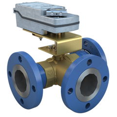 Bray STM250-3-117/DS120-180 2.5" | STM Flanged Characterized ball valve | 3way | CV 117 | Damper & Valve actuator | 120/240 Vac | 177 lb-in | on/off | Spring Return | Blackhawk Supply
