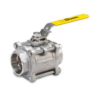 53036TE-112 | Ball Valve 5303 316 Stainless Steel 1-1/2 Inch Threaded 3 Piece Locking Lever PTFE Full Port | Sharpe Valves