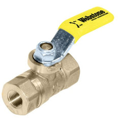 Webstone 41699 Ball Valve Mini Petcock 1/4 Inch Female x Female Brass Full Port 600WOG-PSI PTFE/FKM 350 Degrees Fahrenheit for Commercial or Industrial Use with Water Oil or Gas | Blackhawk Supply