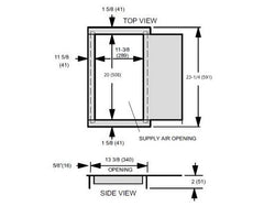 Lennox 44K15 Lennox LB-65635K, Downflow Combustible Flooring Base Kit, Air Handlers with Electric Heat | Blackhawk Supply