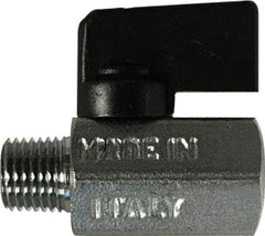 Midland Metal Mfg. 46904I 3/8 M X F CHROME MINI BALL VALVE, Valves, Chrome Plated Brass Mini Ball Valves, Male x Female Chrome Plated Mini Ball Valve | Blackhawk Supply