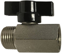 46932T | 3/8 FXM MINI BV T HANDLE W/VITON SEALS | Midland Metal Mfg.