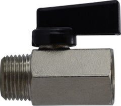 Midland Metal Mfg. 46932 3/8 MXF CHRM ECON MINI BALL VALV, Brass Fittings, Miniature Ball Valves, Male x Female Economy Mini Ball Valve | Blackhawk Supply