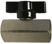 46936LT | 3/8 FXF MINI BV T HANDLE W/FKM SEALS, Brass Fittings, Miniature Ball Valves, Female x Female Economy Mini Ball Valve | Midland Metal Mfg.