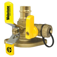81414HV | Ball Valve Isolator Multi-Function Drain 1 Inch Press x Flange Brass Full Port | Webstone