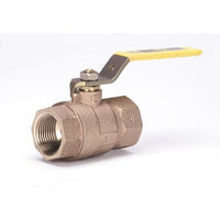 BA100SA-114 | Ball Valve Bronze 1-1/4 Inch Threaded 2 Piece Standard Port Stainless Steel Ball and Stem 600WOG/150SWP | Milwaukee Valves