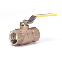BA100S-34 | Ball Valve Bronze 3/4 Inch Threaded 2 Piece Standard Port Stainless Steel Ball and Stem 600WOG/150SWP | Milwaukee Valves