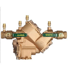 Watts LF909M1-QT-FS11/2 Backflow Preventer LF909-FS Small Reduced Pressure Zone Assembly 1-1/2 Inch Lead Free Bronze Quarter Turn FNPT | Blackhawk Supply