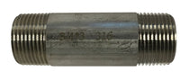 49081 | 3/4 X 1-1/2 316 SS NIPPLE, Nipples and Fittings, SCH 40 Stainless Steel Nipples, Stainless Steel Nipple 3/4