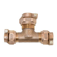 313-395NL | Service Tee T-4441NL Lead Free Bronze 1 Inch CTS Pack Joint 313-395NL for Underground Water Service | Legend Valves