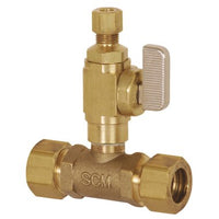 601-G20CV | Tee Valve Add-A-Line Full Slip 5/8x1/4OD Lead Free Brass Compression | Sioux Chief