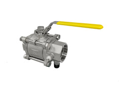 Jomar 511-308 T-SS-1000N-4B | 2" | 3 Piece 4 Bolt, Swing Out Body, Full Port, Socket Weld Connection, 1000 WOG, with Drain Tap | Blackhawk Supply