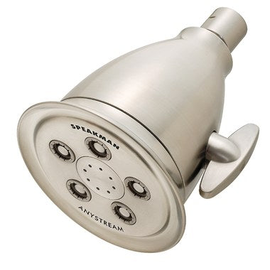 Speakman S-2005-HB-BN Showerhead Hotel 2 Function with Anystream Technology Brushed Nickel 4-1/8 Inch 2.5 Gallons per Minute  | Blackhawk Supply