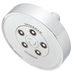 Speakman S-3010 Showerhead Anystream Neo Multi-Function Fixed Polished Chrome 5-1/2 Inch 2.5 Gallons per Minute  | Blackhawk Supply
