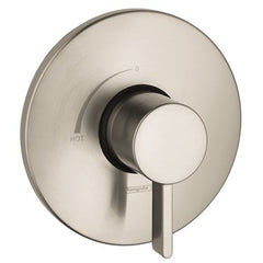 Hansgrohe 04233820 Pressure Balance Valve Trim Ecostat S Round 1 Lever Brushed Nickel ADA 5.5 Gallons per Minute | Blackhawk Supply