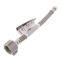 TC12 | Toilet Connector 3/8 x 7/8 x 12 Inch Compression x Female Plastic/Braided Stainless Steel | Fluidmaster