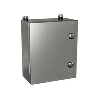 5412 ESSMP081004 | Type 4X, 12 | Single door JIC stainless steel enclosure, protection against corrosion | 8L x 10W x 4H (in) | EXM
