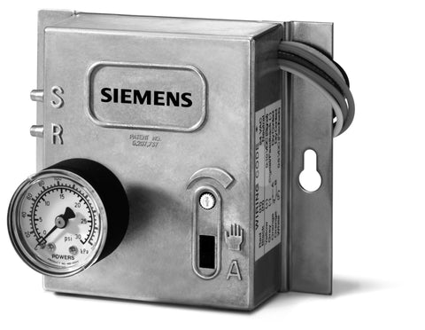 Siemens 545-113 Electronic-to-Pneumatic Transducer, Panel Mount, Hand-Auto Sw, Override Dial  | Blackhawk Supply