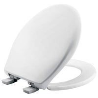 200E4000 | Toilet Seat E3 Round Whisper Close/Closed Front with Cover Plastic White | Church Seats