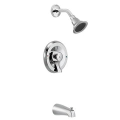 Moen T8389EP15 Tub and Shower Trim Commercial Posi-Temp Eco-Performance 1 Lever Chrome ADA 1.5 Gallons per Minute | Blackhawk Supply