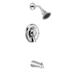 Moen T8389EP15 Tub and Shower Trim Commercial Posi-Temp Eco-Performance 1 Lever Chrome ADA 1.5 Gallons per Minute  | Blackhawk Supply