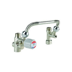RESIDEO AMX302T-LF Water Heater Kit Direct Connect 3/4 Inch Lead Free Mixing Valve/Cold Water Tee Fitting/11 Inch Flexible Stainless Steel Connector | Blackhawk Supply
