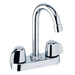 Gerber 49-251 Bar Faucet Classics with Integrated Deck Plate 4 Inch Spread 2 Lever ADA Chrome 2.2 Gallons per Minute | Blackhawk Supply