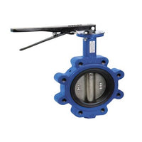 938BESLAB-5 | Butterfly Valve Ductile Iron 5 Inch Lug Lever EPDM Aluminum Bronze 200PSI | Red White Valve