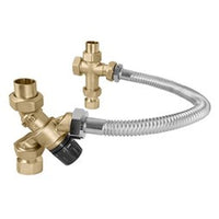 520519AX | Mixing Valve TankMixer 520 with Temperature Gauge 18 Inch Hose 3/4 Inch Low Lead Brass Sweat Union 150 Pounds per Square Inch | Caleffi