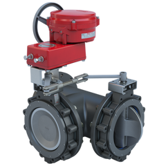 Bray MKL3-1140/70-1300H 14" 3-Way Lugged Butterfly valve High Performance | ANSI Class 150 | CS body | CV 7650 | 120 VAC | Two position | 13000 lb-in | NEMA 4 | Heater | Blackhawk Supply