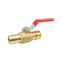 5015AB-1/2 | Ball Valve Lead Free Brass 1/2 Inch PEX Barb End Cold Expansion | Red White Valve