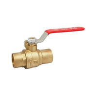 5549AB-3 | Ball Valve Lead Free Brass 3 Inch Solder Full Port | Red White Valve