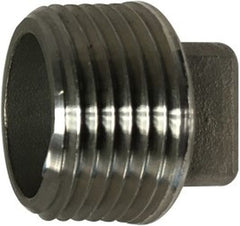 Midland Metal Mfg. 62655 1 304 SS SQUARE HEAD PLUG, Nipples and Fittings, 304 And 316 150# Stainless Steel Fittings, Square Head Plug 304 S.S. | Blackhawk Supply