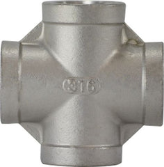 Midland Metal Mfg. 63390 1/8 316 STAINLESS STEEL CROSS, Nipples and Fittings, 304 And 316 150# Stainless Steel Fittings, Cross 316 S.S. | Blackhawk Supply