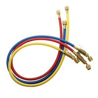 CCLBV-60 | Charging Hose Set with Ball Valve 1/4 x 60 Inch Blue/Yellow/Red | J/B Industries SAE Fittings