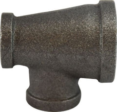 Midland Metal Mfg. 65287 3/4 X 1/2 X 1/2 BLACK REDUCNG T, Nipples and Fittings, Black Iron 150# Malleable Fitting, Black Reducing Tee | Blackhawk Supply