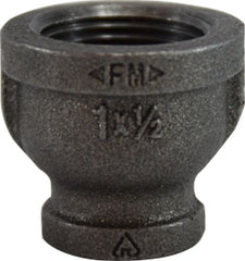 Midland Metal Mfg. 65461 2-1/2 X 1-1/2 BLACK REDUCNG COUP, Nipples and Fittings, Black Iron 150# Malleable Fitting, Black Reducing Coupling | Blackhawk Supply