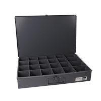 8220M | Metal parts box, no. of compartments- 24, dimensions (L X W X D)- 18in. x 12in. x 3in. | DiversiTech
