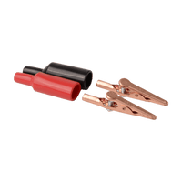5035 | Copper alligator clips, 1-31/32in. long, jaws open 5/16in. max., crimper slotted screw connection, pack of 2 red, 2 black, 4 clips | DiversiTech