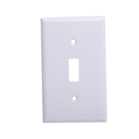 625-2134W | Single toggle cover, white with 1/2in. mounting screws Pack of 25 | DiversiTech