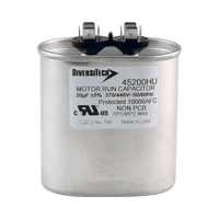 45200HU | Motor Run Capacitor, Oval, 20MFD, 370v /440v | DiversiTech