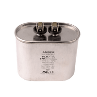 37600H | Motor run capacitor, 370V, oval, 60µF | DiversiTech