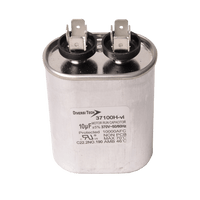 37100H | Motor run capacitor, 370V, oval, 10µF | DiversiTech