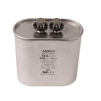 37700H | Motor run capacitor, 370V, oval, 70µF | DiversiTech