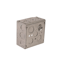 PI362 | Steel 1900 box, length 4in., width 4in., depth 1-1/2in., capacity (cubic in) 21.0, knockout (in) 3/4 & 1/2 | DiversiTech