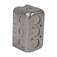 PI361 | Steel utility box, length 4in., width 2-1/8in., depth 2-1/8in., capacity (cubic in) 14.5, knockout (in) 1/2 | DiversiTech