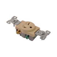 ED1876-I | Single receptacle, rating 20A - 250V, color ivory | DiversiTech