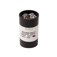 189-227 | Motor start capacitor, 110/125 VAC, 189-227µF, 1.437in.dia x 2.75in.h | DiversiTech