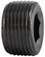 Midland Metal Mfg. 67761 1/8 BLACK C/S HEX STEEL PLUG, Nipples and Fittings, Black Iron Steel Fittings, Black Countersunk Plug Hex Socket | Blackhawk Supply
