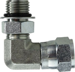 Midland Metal Mfg. 6809NWO88 3/4-16X3/4-16 (M ORB X F JIC SWV 90 ELB), Hydraulic, Steel SAE O-Ring Fittings, 37 Degree JIC Swivel Nut to O-Ring Elbow | Blackhawk Supply